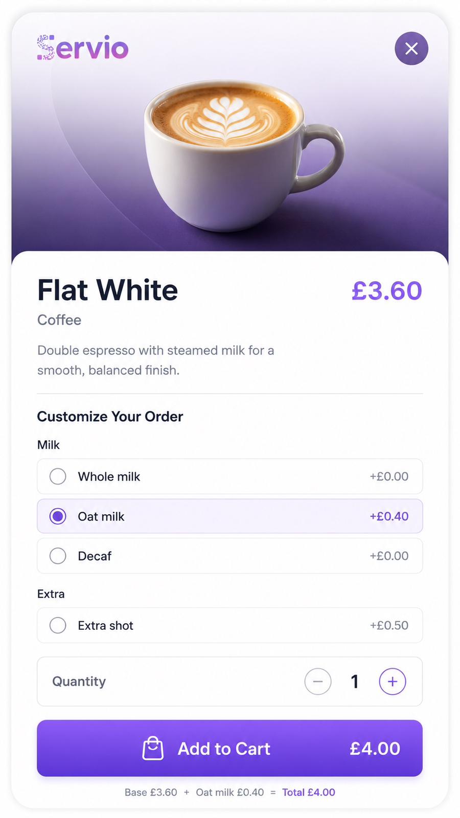 Dessert ordering